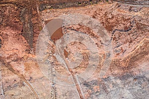 Open pit mine - aerial view