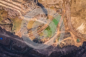 Open pit mine - aerial view