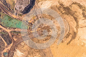 Open pit mine - aerial view