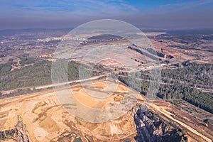 Open pit mine - aerial view