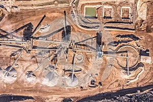 Open pit mine - aerial view