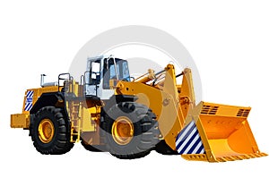 Front-end loader isolated on white background