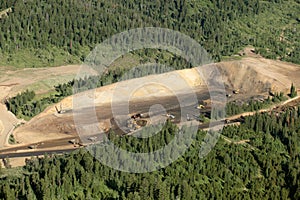 An open pit phosphate mine.