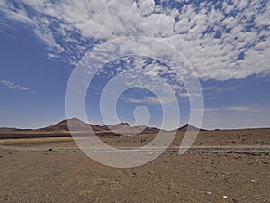 open plain in the desolate and arid area of the Kaokoland
