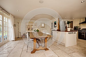 Open plan kitchen dining room