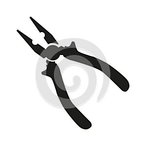 Open plier silhouette