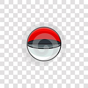 open pokeball icon sign and symbol. open pokeball color icon for website design and mobile app development. Simple Element from
