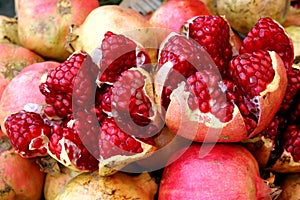 Open Pomegranates at the Sucre Market photo