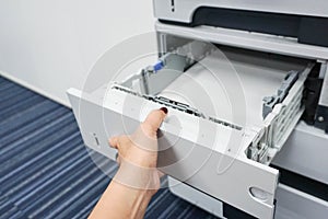 Open the printer tray