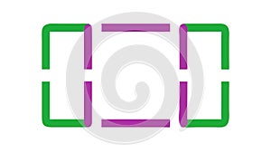Open Rectangular Frame Icon, Border Element, User Interface, vector design Generative AI