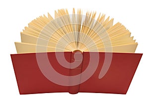 Open red book isolated