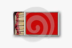 Open red match box