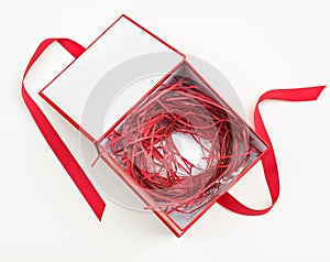 Open Red & White Gift Box