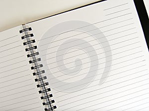 Open ruled ring notebook photo