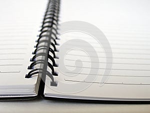 Open ruled ring notebook