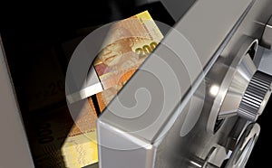Open Safe With South African Rands photo