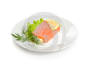 Open sandwich with salmon