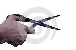 Open scissors cutting position