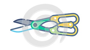 Open Scissors Tool Icon, Cutting and Crafting, vector design Generative AI