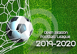 Open season Football League .Illustration design idea and concept think creativity.