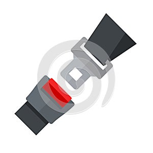 Open Seatbelt. Flat Style Vector