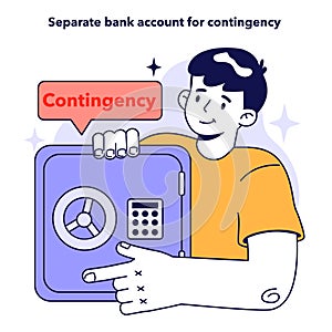 Open a separate bank account for contingency. Household spendings
