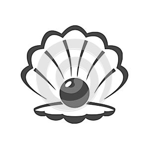 Open shell with a pearl icon