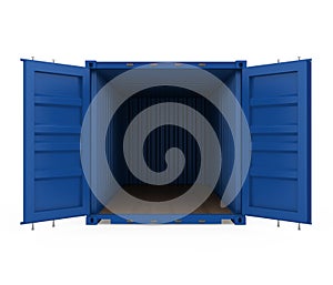 Open Shipping Container Isolated