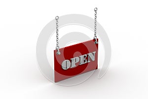 Open Sign Hanging