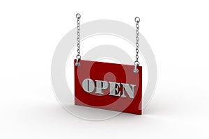 Open Sign Hanging