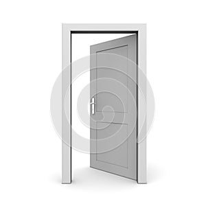 Open Single Grey Door