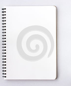 Open Small notepad on white