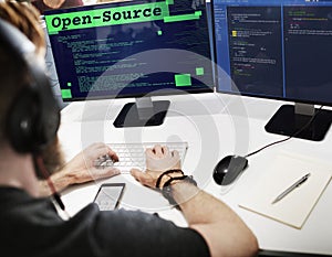 Open-Source Access Coding Source Technology Concept