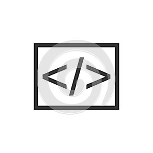 Open source business vector icon in flat style. Api programming