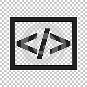 Open source business vector icon in flat style. Api programming photo