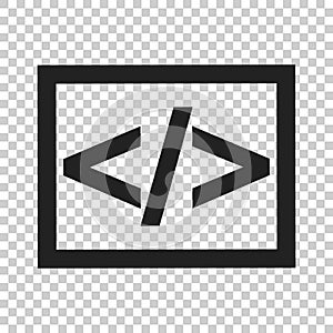 Open source business vector icon in flat style. Api programming