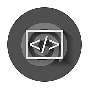 Open source business vector icon in flat style. Api programming