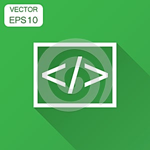 Open source business vector icon in flat style. Api programming