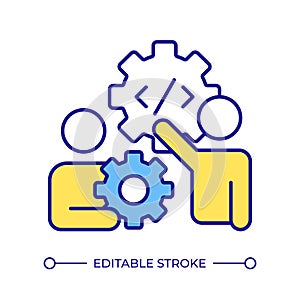 Open source license RGB color icon