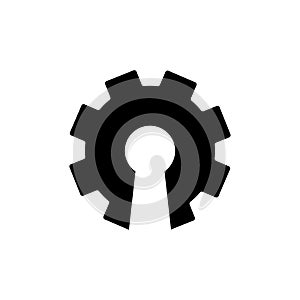 Open source line icon isolated on white background