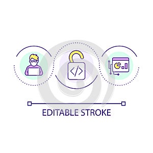 Open source software loop concept icon