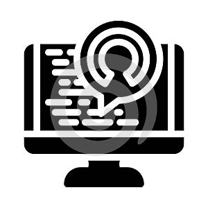 open source tech enthusiast glyph icon vector illustration photo