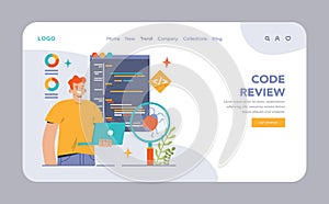 Open source web banner or landing page. Software with code available