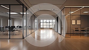 Open Space Office Interior Background