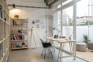 Open space office line art photo