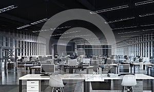 Open space office work place