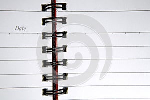 Open spiral notebook