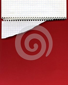 Open spiral notebook