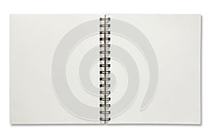 Open spiral notebook