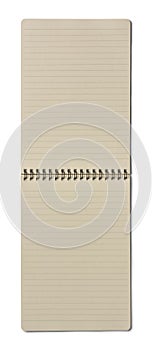 open spiral notebook mockup template isolated white